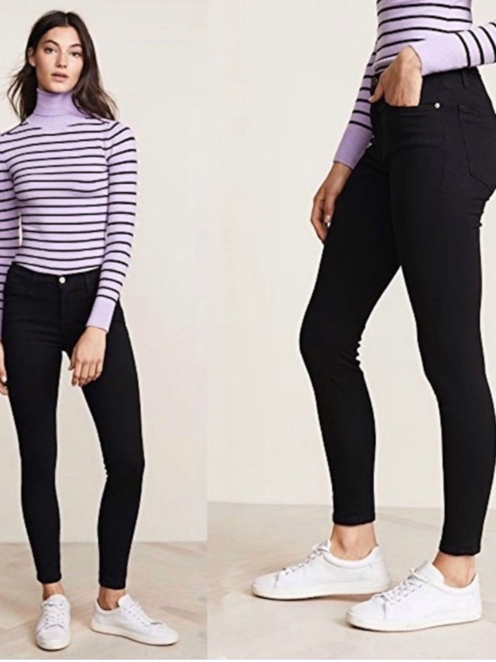 FRAME Denim Le High Skinny Jean Black Womens 28